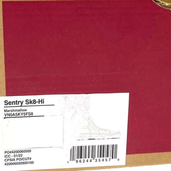 VANS Sentry Sk8-Hi WC Boots High Suede Canvas White Men's Size Skate VN0A5KY5FS8 - Picture 7 of 7